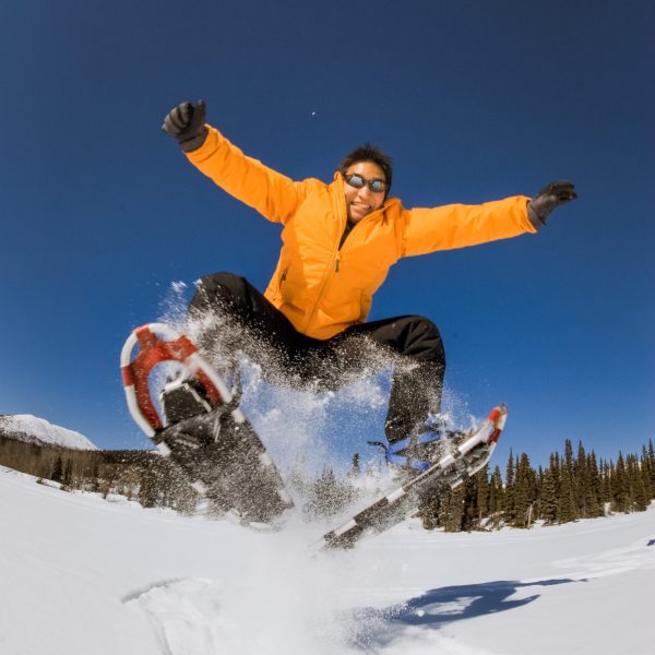 snowshoeing, winter, Jackson Lake